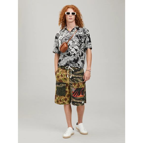 PALM ANGELS Bowling Shirt Jungle Palms Parrots  Short Sleeve Button Up - L (50) - Picture 3 of 9